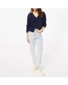 Anouck marineblaue V-Strickjacke