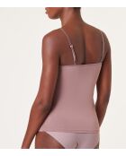 Warm Me Up Top mit Spitze taupe