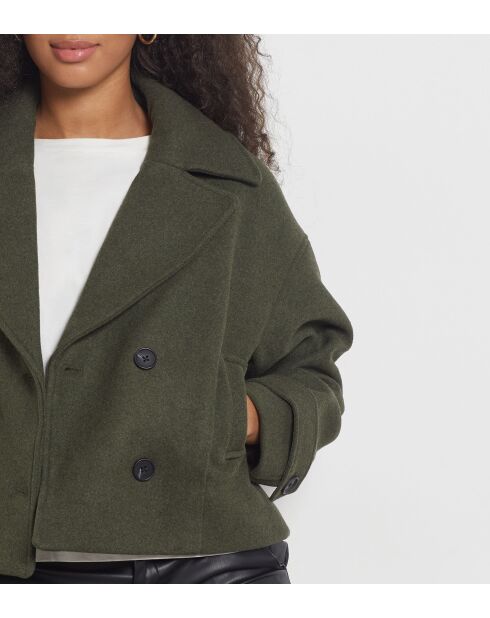 Manteau court Lora Kaki olive