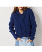 Marineblauwe jas Cyndelle