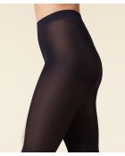 Edme zwarte panty met satijnen band