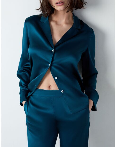 Pearly duck blauw hemd