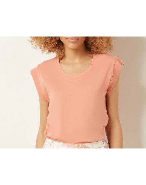 Pfirsichfarbenes T-Shirt Uriah