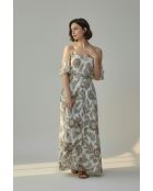 Robe en lin mélangé Nathie camel