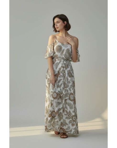 Robe en lin mélangé Nathie camel