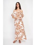 Robe en lin mélangé Nathie camel