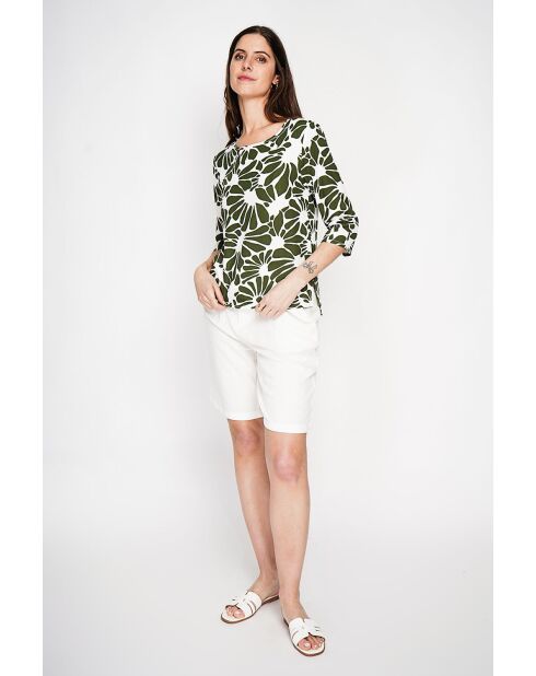 Top en lin mélangé Lucie émeraude