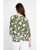 Top en lin mélangé Lucie émeraude