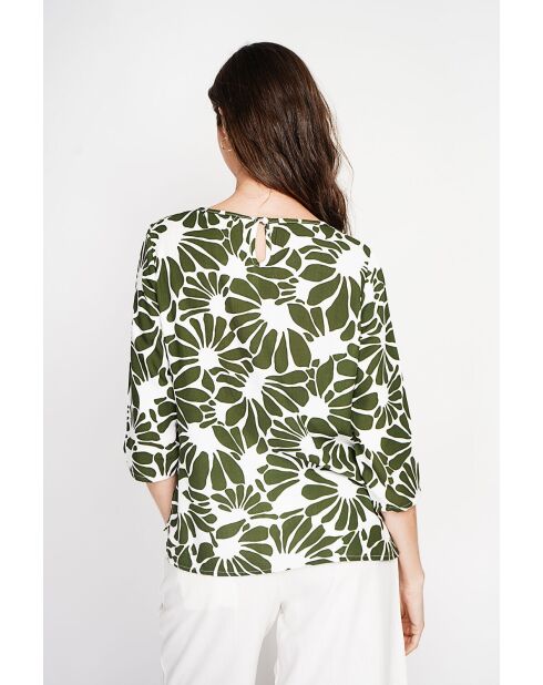 Top en lin mélangé Lucie émeraude