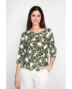 Top en lin mélangé Lucie émeraude