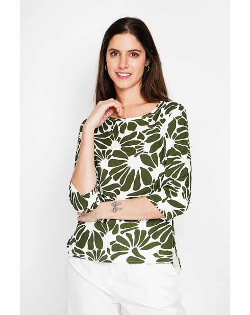 Top en lin mélangé Lucie émeraude