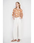 Top en lin mélangé Lucie camel