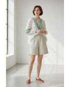 Chemise en lin mélangé Louisa jade