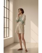 Chemise en lin mélangé Louisa jade