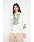 Chemise en lin mélangé Louisa jade