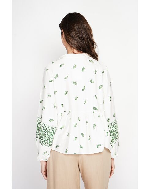 Chemise en lin mélangé Louisa jade