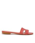 Sandales plates Annetta corail