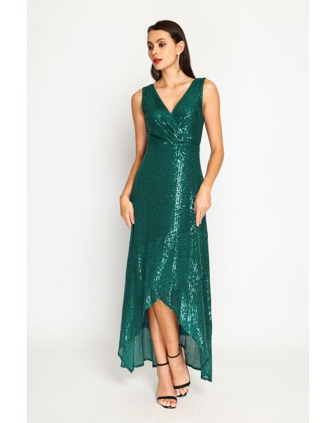 Robe Jasmine vert amazone