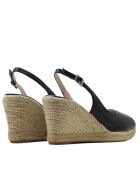 F-3509 zwarte sandalen met sleehak - Hak: 8,5 cm