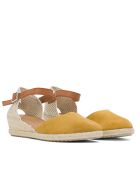 Sandales compensées E01 jaunes - Talon : 5,5 cm