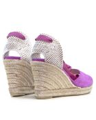 Sandales compensées Ana Belen violettes - Talon : 6,5 cm