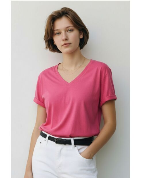 T-shirt Luna fushia