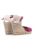 Sandales compensées Nuria Serraje fuchsia - Talon : 6,5 cm