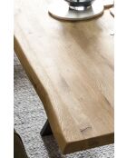 Table chêne massif huilé naturelle - 220x77x100 cm