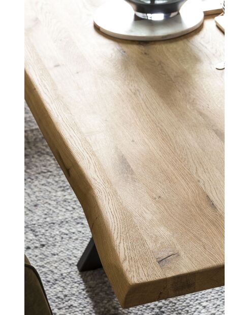 Table chêne massif huilé naturelle - 220x77x100 cm