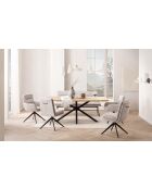 Table chêne massif huilé naturelle - 160x77x90 cm