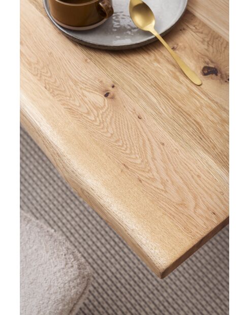 Table chêne massif huilé naturelle - 160x77x90 cm