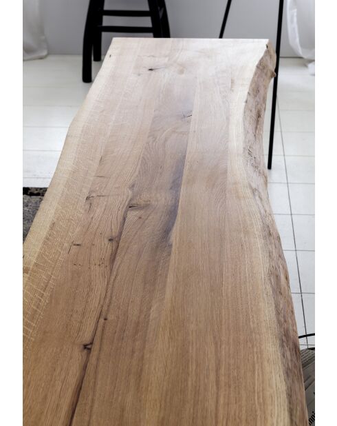 Table chêne massif huilé naturelle - 160x77x90 cm