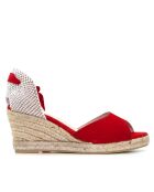 Sandales compensées Ana Belen rouges - Talon : 6,5 cm