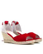 Sandales compensées Ana Belen rouges - Talon : 6,5 cm