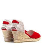 Sandales compensées Ana Belen rouges - Talon : 6,5 cm