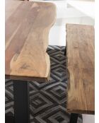 Table acacia massif naturelle - 160x77x90 cm