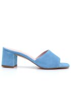 Mules à talon jeans bleues