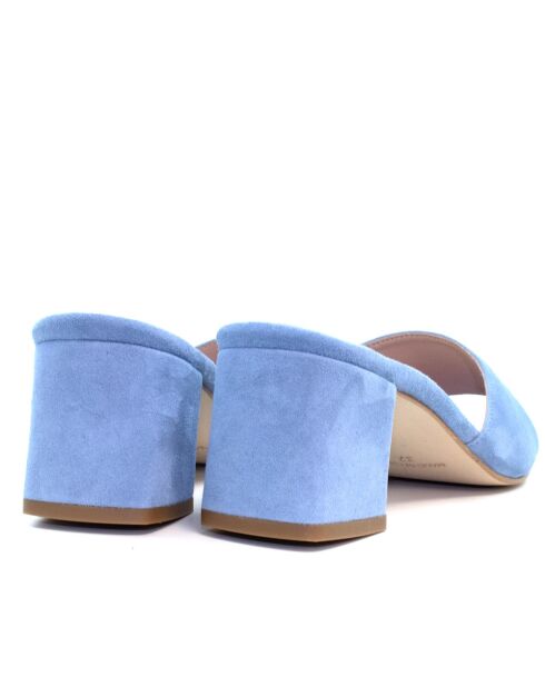 Mules à talon jeans bleues