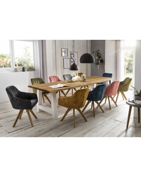 Table chêne massif huilé naturelle - 280x77x110 cm