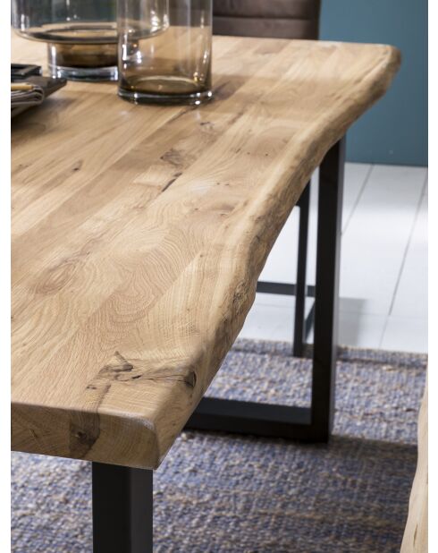 Table chêne massif huilé naturelle - 200x77x100 cm