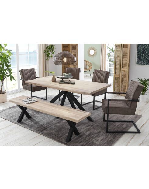 Table chêne massif blanche - 180x77x90 cm