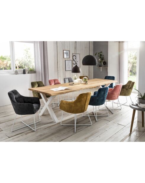 Table chêne massif huilé naturelle - 260x77x100 cm