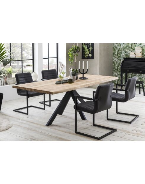 Table chêne massif huilé naturelle - 220x77x100 cm