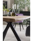 Table chêne massif huilé naturelle - 220x77x100 cm