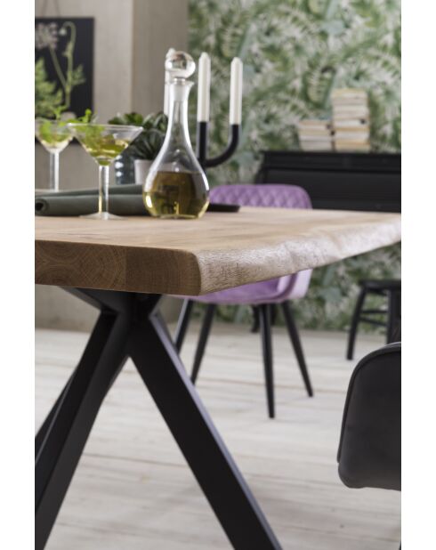 Table chêne massif huilé naturelle - 220x77x100 cm