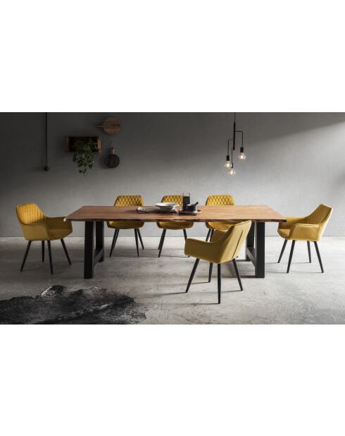 Table acacia massif naturelle - 260x77x100 cm