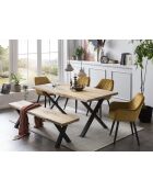 Table chêne massif huilé naturelle - 180x77x90 cm