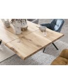 Rallonge Table hudson en chêne massif huilé naturelle - 90x4x40 cm