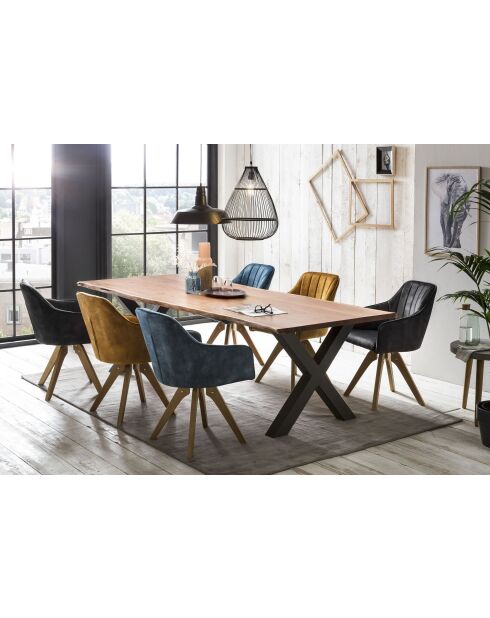 Table acacia massif naturelle - 260x77x100 cm