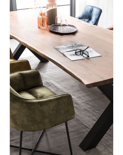 Table acacia massif naturelle - 260x77x100 cm